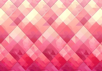 Fototapeta premium Pink Gingham Tablecloth Vector Illustration in Pastel Colors for Spring and Summer Decor