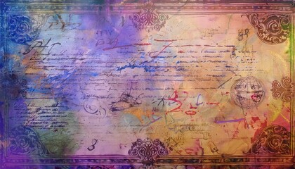Obraz premium Vintage background with a colorful abstract texture.