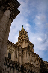 Obraz premium cathedral tower from low angle
