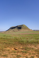 vista das serras na cidade de Alto Paraiso de Goiás, região da Chapada dos Veadeiros, Estado de Goiás, Brasil