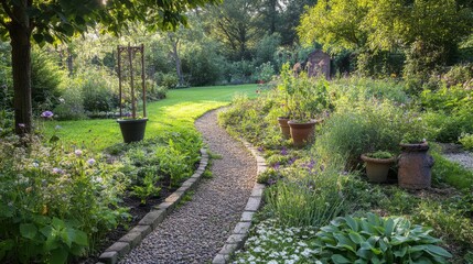 Obraz premium A peaceful afternoon of gardening, planting seeds