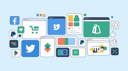 set of icons