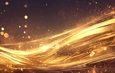 Obraz premium Flowing gold particles