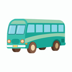 vector bus on a white background