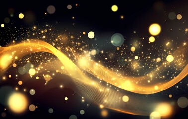 Obraz premium Flowing gold particles