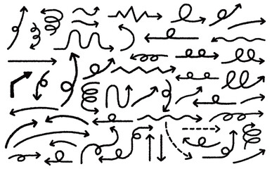 手書き風だから温かみがある！矢印素材