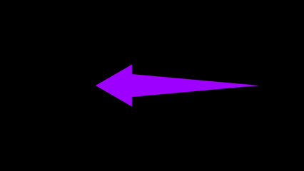 A direction arrow icon on black background. arrow pointing to the left.