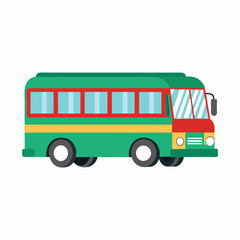 vector bus on a white background