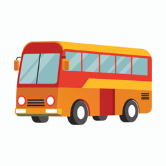 vector bus on a white background