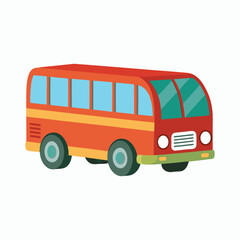 vector bus on a white background