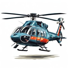 the AI Image Generator, Helicopter in flight isolated against