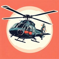 Fototapeta premium the AI Image Generator, Helicopter in flight isolated against