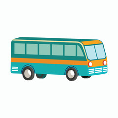 vector bus on a white background