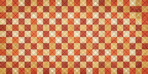 Fototapeta premium Retro checkered pattern background in vibrant colors