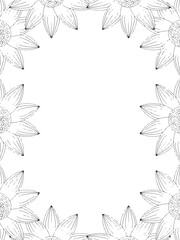 All these designs are hand-drawn and unique 
Flower Border is a Beautiful black and white illustration for adult coloring book,
This is a printable Beautiful Zentangle Coloring page for KDP Interior,
