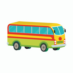 vector bus on a white background