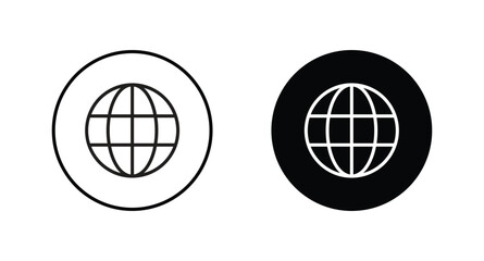 Go to web symbol icon. Globe icon vector