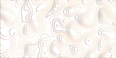 Topographic canyon geometric map relief texture with curved layers and shadow. abstract White background with a beautiful pattern, Topographic contour lines vector map seamless pattern vector.