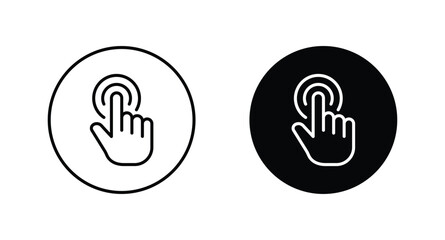 Hand click icon set. pointer icon. Clicking cursor, pointing hand clicks icons	