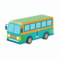 vector bus on a white background