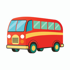 vector bus on a white background