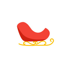 santa sleigh vector icon