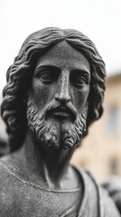 Fototapeta premium Here is a suggested title that encapsulates the concept while being SEO-friendly:**The Shepherd of the Future: Jesus Guiding Humanity Through Technology**