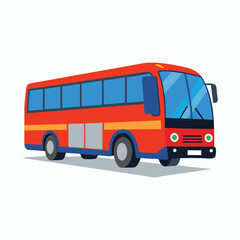 vector bus on a white background