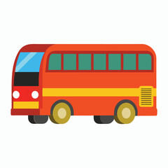 vector bus on a white background