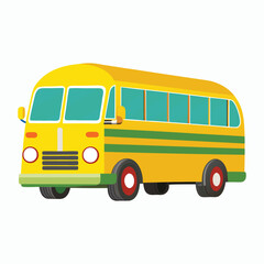vector bus on a white background