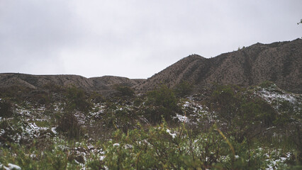 Big gravel hills gold mining tailings sluicings Alexandra New Zealand