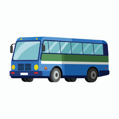 vector bus on a white background