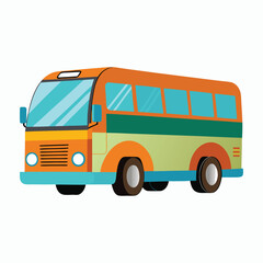 vector bus on a white background