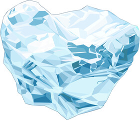  Vector illustration of uncut blue diamond with unique hue that ranges from soft pastel to rich. Surface of the gemstone is uneven, with rough edges remaining from mining.