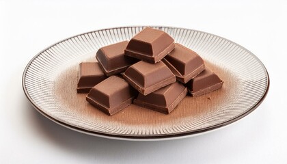 お皿に乗ってるチョコレート