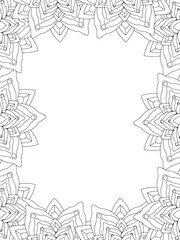 All these designs are hand-drawn and unique 
Flower Border is a Beautiful black-and-white illustration for aadult coloring book,
This is a printable Beautiful Zentangle Coloring page for KDP Interior,