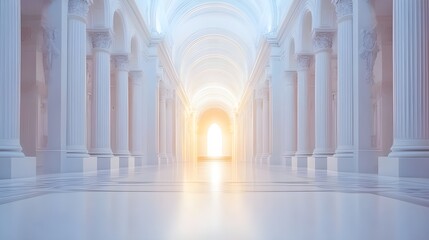 Bright Scene with Columns and Gate.