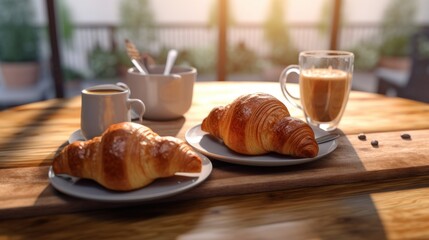 A Perfect Morning Croissants and Coffee