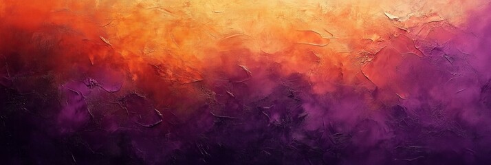 abstract orange and purple background, textured canvas, warm tones, dark.