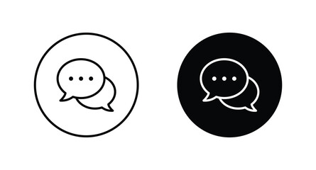 Chat icon vector. Speech bubble icon. message icon collection
