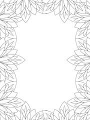 All these designs are hand-drawn and unique 
Flower Border is a Beautiful black-and-white illustration for aadult coloring book,
This is a printable Beautiful Zentangle Coloring page for KDP Interior,