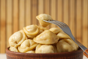 Dumplings, concept of tasty food, dough food