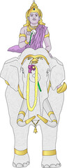 Hindu God on a Elephant