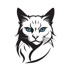 cat head illustration