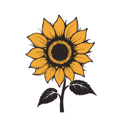 Fototapeta premium sunflower isolated on white