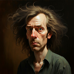 A caricature is an exaggerated portrayal of a person.