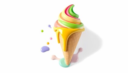 Melting Ice Cream Cone
