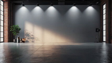 a room with a light on the ceiling and a light on the wall.