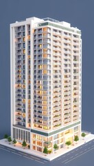 3D Model of Luxury Modern Hotel