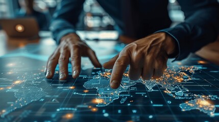 Military Strategists Utilize Digital Maps for Global War Planning and Technology, Tactical Analysis, Operational Coordination, Defense Strategy, Command Center Integration